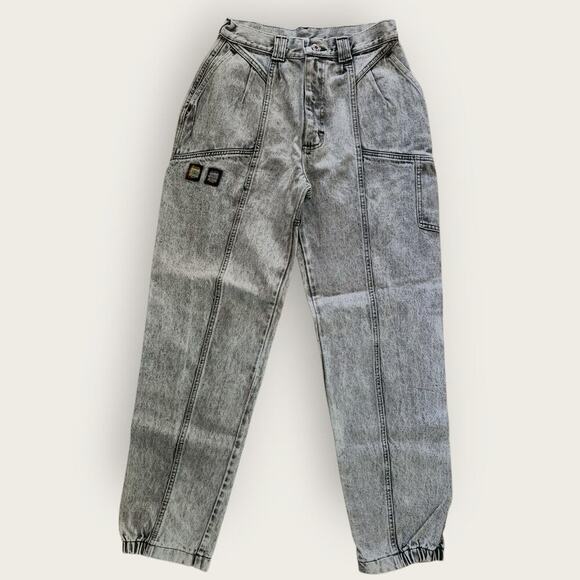 Lee Jeans Women's Sz 18 27x30 Gray Acid Tapered The Falcon League Navigation VTG - Picture 2 of 6